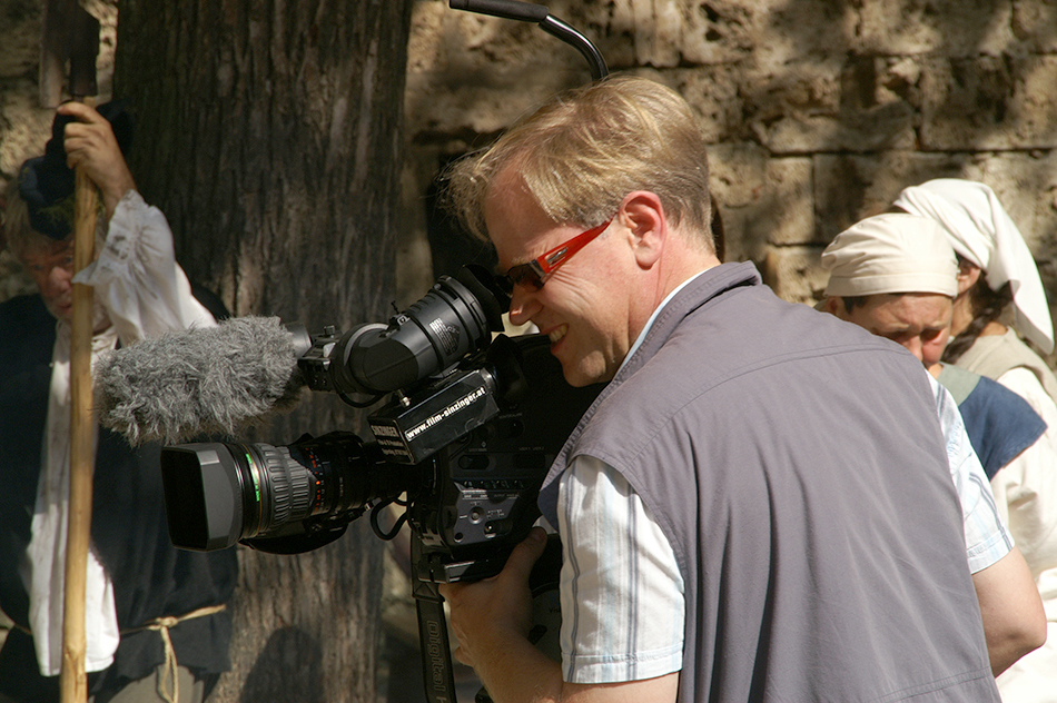 Josef Sinzinger hinter der Kamera