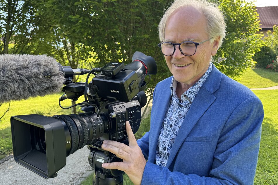 Josef Sinzinger hinter der Kamera